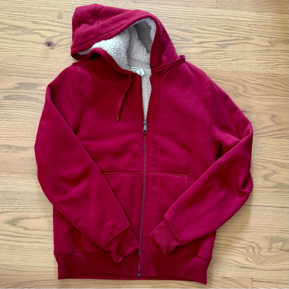 Amazon Essentials Red Sherpa-Lined Jacket